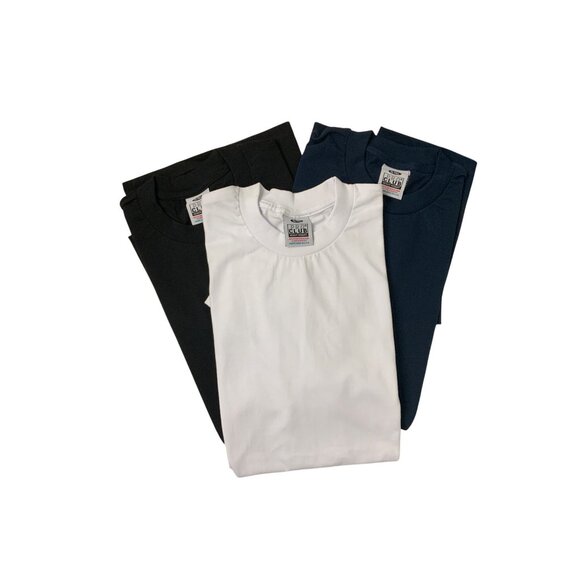 Pro Club Heavyweight T-Shirt Bundle 3-Pack XL-Tall Black Navy White 100% Cotton - Picture 1 of 4